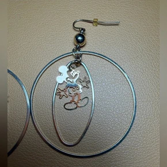 Disney Mickey Mouse Lightweight Dangle Hoop Earrings - Picture 10 of 10